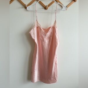 Farr West Vintage Satin Slip Lace Dress